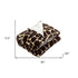 Beige and Ivory Knitted PolYester Animal Print Plush Throw Blanket