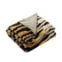 Beige and Ivory Knitted PolYester Animal Print Plush Throw Blanket