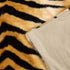 Beige and Ivory Knitted PolYester Animal Print Plush Throw Blanket