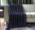 Gray Knitted Acrylic Solid Color Throw Blanket