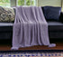 Gray Knitted Acrylic Solid Color Throw Blanket