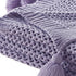 Gray Knitted Acrylic Solid Color Throw Blanket