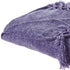 Purple Woven Polyester Solid Color Throw Blanket