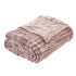 Blush Knitted Polyester Striped Throw Blanket