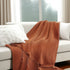 Blush Knitted Acrylic Solid Color Throw Blanket