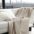 Blush Knitted Acrylic Solid Color Throw Blanket