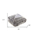 Brown Knitted Acrylic Solid Color Plush Throw Blanket