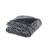 Black Knitted PolYester Solid Color Plush Throw Blanket