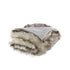 Brown Knitted Acrylic Animal Print Throw Blanket