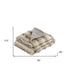 Brown Knitted Polyester Animal Print Throw Blanket