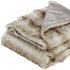 Brown Knitted Polyester Animal Print Throw Blanket