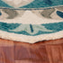 6' Blue And Green Round Wool Geometric Hand Tufted Area Rug