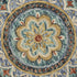 4' Blue Round Wool Floral Hand Tufted Area Rug