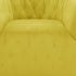 31" Yellow And Black Velvet Tufted Swivel Barrel Chair