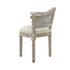 24" Cream And Beige Linen Arm Chair