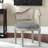 24" Cream And Beige Linen Arm Chair