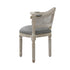 24" Cream And Beige Linen Arm Chair