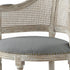 24" Cream And Beige Linen Arm Chair