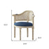 24" Cream And Beige Linen Arm Chair