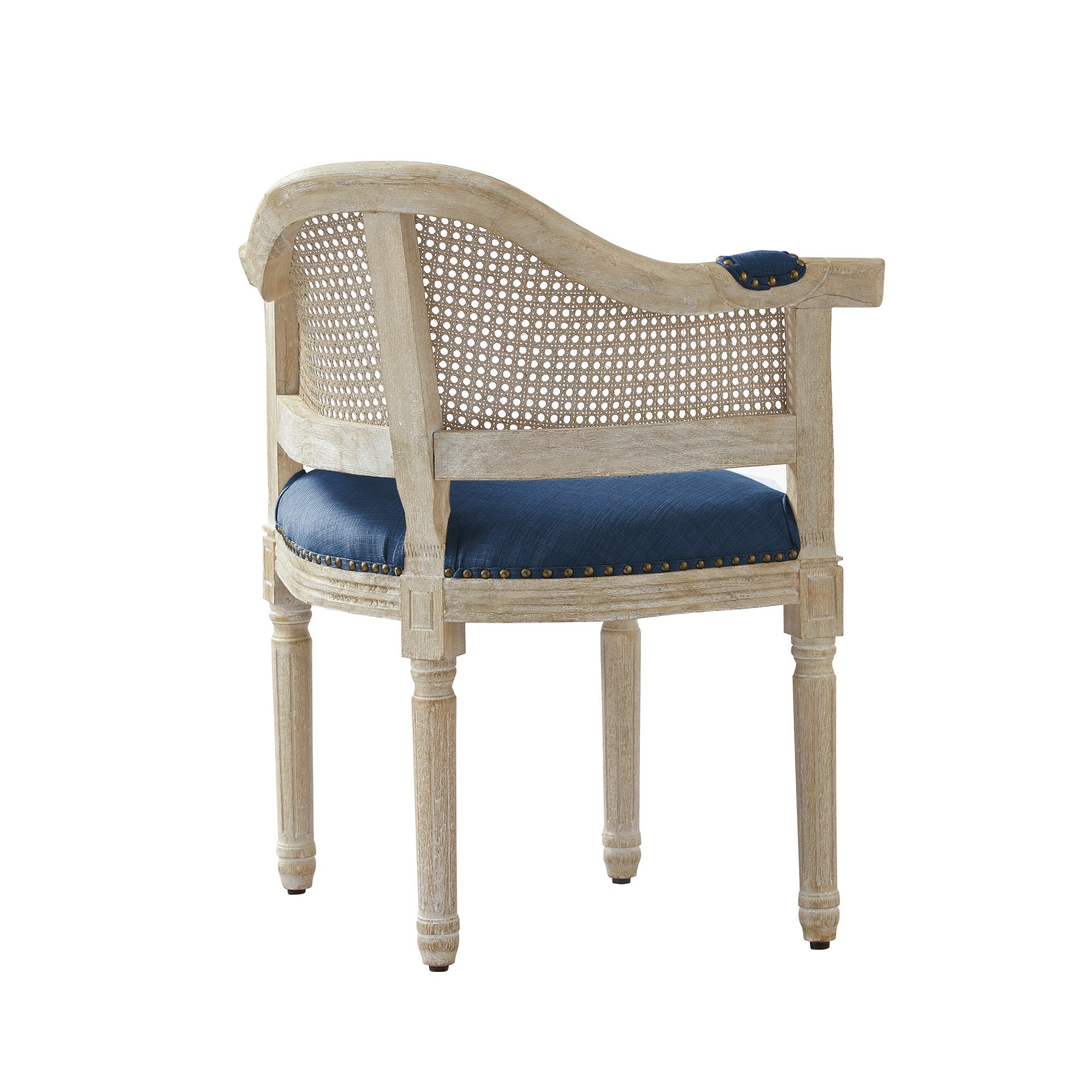 24" Cream And Beige Linen Arm Chair