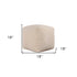 18" Gray Chenille Cube Pouf Ottoman