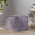 18" Gray Chenille Cube Pouf Ottoman