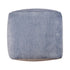 18" Gray Chenille Cube Pouf Ottoman