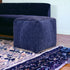 18" Gray Chenille Cube Pouf Ottoman