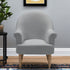 33" Dark Gray And Brown Linen Arm Chair