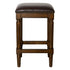 27" Brown And Dark Brown Solid Wood Backless Counter Height Bar Chair