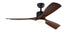 52" Black And Brown Propeller Three Blade Dimmable Remote Control Integrated Light Ceiling Fan