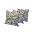 Set of Three 16" X 16" Blue and Yellow Butterfly Blown Seam Floral Indoor Outdoor Throw Pillow