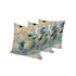 Set of Three 16" X 16" Yellow Orange Bird Blown Seam Floral Indoor Outdoor Throw Pillow