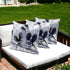 Set of Three 16" X 16" Black and White Bird Blown Seam Eclectic Indoor Outdoor Throw Pillow