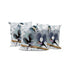 Set of Three 16" X 16" Black Gray and White Bird Blown Seam Eclectic Indoor Outdoor Throw Pillow