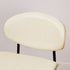 Set of Two Off White And Black Upholstered Faux Leather Curved Back Dining Side Chairs