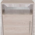 23" Gray Faux Wood Nightstand With Storage