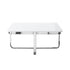 35" Light Gray And Silver Metallic Stainless Steel Square Coffee Table