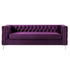 84" Purple And Silver Velvet Sofa