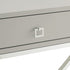 25" Silver Metallic and Light Gray End Table with Drawer