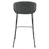 Set of Two 30" Gray And Black Steel Low Back Bar Height Bar Chairs