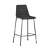 Set of Two 26" Black Steel Low Back Counter Height Bar Chairs