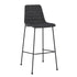 Set of Two 30" Black Steel Low Back Bar Height Bar Chairs