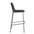 Set of Two 30" Black Steel Low Back Bar Height Bar Chairs