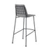 Set of Two 30" Light Gray And Black Steel Low Back Bar Height Bar Chairs