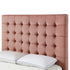 Gray Solid Wood Full Tufted Upholstered Velvet Bed