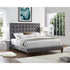 Gray Solid Wood Full Tufted Upholstered Velvet Bed