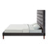 Gray Solid Wood Full Tufted Upholstered Velvet Bed