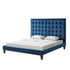 Gray Solid Wood Full Tufted Upholstered Velvet Bed