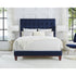 Gray Solid Wood Full Tufted Upholstered Velvet Bed